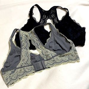 TWO size Large bralettes